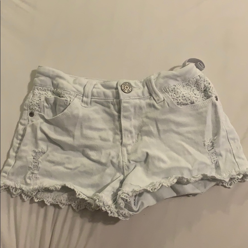 White Jean Shorts